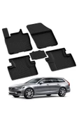 YEO  VOLVO V90 2020-2024 Model Yılları İçin Uyumlu Yeo 4D Havuzlu Paspas Takımı - 1