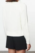 Kadın Modern Tarz Regular Polo Yaka Regular Triko Hırka - 4