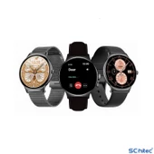 ScHitec Watch Ultra 5 Amoled Ekran Super Slim Tasarım WaterProof 3 Kordonlu Akıllı Saat Titanyum Siyah - 3
