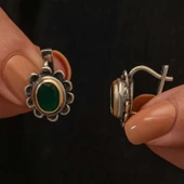 Gümüş Yeşil Çiçek Desenli Otantik Kadın Set SL9843 thumbnail 4