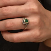 Gümüş Çiçek Desenli Otantik Kadın Yüzük  SL9845 thumbnail 4