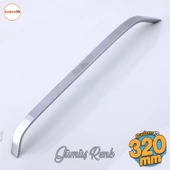 Şahin Krom Gümüş Metal Kulp 320 mm - 32 cm Mobilya Çekmece Mutfak Dolabı Dolap Kulpları Kulb Kulpu - 1
