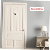 Kapı Numarası Yapışkanlı Küçük Boy 50 mm 5 cm Numara 0 Rakam Sıfır Sayı Siyah Renk Numaralar 1 Adet - 7