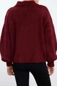 Kadın Modern Tarz Regular Polo Yaka Regular Triko Hırka - 4