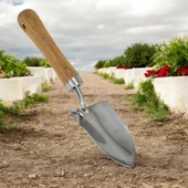 Kürek Bahçe Küreği Bahçıvan Saksı Çiçek Bitki Mini El Küreği Fide Toprak Hobi Geniş Kürek 32 cm - 7