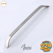 Şahin Metal İnox Kulp 224 mm Mobilya Çekmece Mutfak Dolabı Dolap Kapak Kulpları Kulb Kulpu 22.4 cm - 1