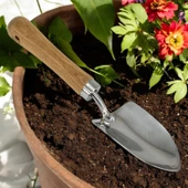Kürek Bahçe Küreği Bahçıvan Saksı Çiçek Bitki Mini El Küreği Fide Toprak Hobi Geniş Kürek 32 cm - 5