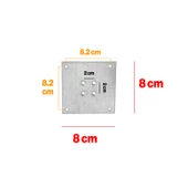 Metal Çinko Masa Bağlantı Sacı Düz 8 x 8 cm Mobilya Yemek Masası Ayak Bağlama Saçı Aparat 4 Adet thumbnail 2