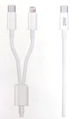 Yeni Nesil USB-C to Lightning USB-C Hızlı Şarj ve Data Kablosu 5.0A Hızlı Kablo 1 metre 20W - 2