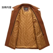 Cbtx Erkek Yünlü Ceket Sonbahar Ve Kış Erkek Eşarp Yaka Mont Kaban - 4