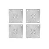 Metal Çinko Masa Bağlantı Sacı Düz 7 x 7 cm Mobilya Yemek Masası Ayak Bağlama Saçı Aparat 4 Adet thumbnail 5