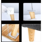 Metal Çinko Masa Bağlantı Sacı Düz 7 x 7 cm Mobilya Yemek Masası Ayak Bağlama Saçı Aparat 4 Adet thumbnail 4