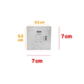 Metal Çinko Masa Bağlantı Sacı Düz 7 x 7 cm Mobilya Yemek Masası Ayak Bağlama Saçı Aparat 4 Adet thumbnail 2