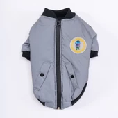 PawStar Astrodog Gri Reflöktörlü Kumaş Yağmurluk Küçük ve Orta Irk thumbnail 5