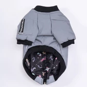 PawStar Astrodog Gri Reflöktörlü Kumaş Yağmurluk Küçük ve Orta Irk thumbnail 6