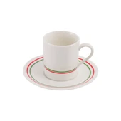 GÜRAL PORSELEN Camelia  2 Kişilik Kahve Fincanı Takımı Yeşil  (Türk Kahvesi  Hediyeli) thumbnail 6