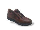 Zerhan 164 Erkek Taba Bağcıklı Fermuarlı Hakiki Deri Kauçuk Taban Ayakkabı thumbnail 4