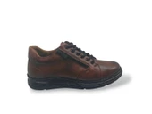 Zerhan 164 Erkek Taba Bağcıklı Fermuarlı Hakiki Deri Kauçuk Taban Ayakkabı thumbnail 1