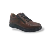 Zerhan 164 Erkek Taba Bağcıklı Fermuarlı Hakiki Deri Kauçuk Taban Ayakkabı thumbnail 2