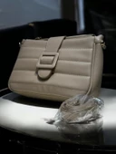 Levidor Özel Renk El Ve Kol Çantası Olarak Tasarlanmış Suni Deri Bayan Omuz Çantası LEVDR.7363930059KUM thumbnail 3