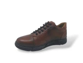 Zerhan 164 Erkek Taba Bağcıklı Fermuarlı Hakiki Deri Kauçuk Taban Ayakkabı thumbnail 3