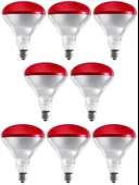 Avarson (8 Adet) 250W Kızılötesi (infrared) Isıtıcılı Fizik Tedavi Lambası (Kırmızı Işık) E27 (Kalın Duy) - 1