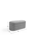 Framgan Gri Bench Puf -yatak Ucu Bench - Bench Koltuk - Modern Bench Modelleri - Oturma Bankı - Küçük Koltuk - 7