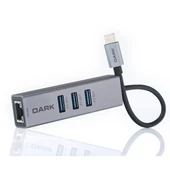 DARK DK-AC-U31X3GL Gigabit USB 3.0 Ethernet 3x USB Çoklayıcı thumbnail 1