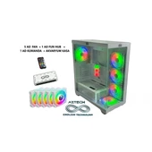 AZTECH AZT101 W Gaming Mid-Tower PC Kasası Beyaz thumbnail 1