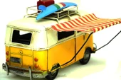 Dekoratif Metal Minibüs Tenteli Camper Van Vosvos C0180 Modeli-M135 - 4