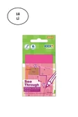 Gıpta Şeffaf Postit 76X51 Yarı Saydam Neon Pembe 50 Yaprak - 1