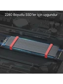 M.2 2280 SSD NVME NOTEBOOK (LAPTOP) UYUMLU SOĞUTUCU ALÜMİNYUM ALAŞIMLI ISI EMİCİ PASİF SOĞUTUCU -TERMAL PAD YENİ NESİL - 4