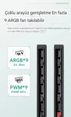 SNOWMAN ARGB 5V 3 PİN + PWM 12V 4 PİN FAN ÇOKLAYICI - 4