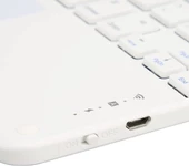 Lenovo Tab M10 Plus ZA5T0420TR 10.3" Uyumlu Kablosuz Bluetooth Dahili Bataryalı Şarjlı TouchPad'li Klavye - Beyaz - 5