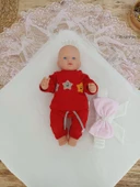 Bal Peteği My Princess Taç Nakış İnci Fiyonklu Dantel Duvaklı Delüks Kundak Bebek Battaniyesi - 5