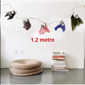 İp Üzeri 5 Adet Kuru Kafa Asmalı Süs 1.2 Metre - 3