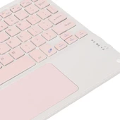Sprange M50 10.4" Uyumlu Kablosuz Bluetooth Dahili Bataryalı Şarjlı TouchPad'li Türkçe Q Klavye - Pembe - 4