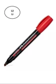 Faber Castell Permanent Markör 54 Kesik Uç Kırmızı Kalem 12'li - 1