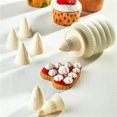 7 Başlıklı Mutfak Pasta Krema Sıkma Süsleme Pompası Aparatı Seti - 2