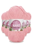5 Adet Cotton Lüks Yelek Tunik Kazak Bluz Hırka İpi Yünü Açık Pembe 97548 - 1