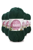 5 Adet Cotton Lüks Yelek Tunik Kazak Bluz Hırka İpi Yünü Koyu Yeşil 97580 - 1