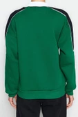 Gömlek Yaka Reglan Kol Kalın İçi Polarlı Polo Yaka Normal Kalıp Örme Sweatshirt - 5