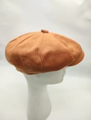 Kadife Kumaş Klasik Erkek Kasket Modern Tarz Taba Renk - 8