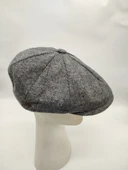 Balık Sırtı Erkek Klasik Kasket Sekiz Parça Füme Renk - 6