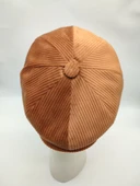 Kadife Kumaş Klasik Erkek Kasket Modern Tarz Taba Renk - 4