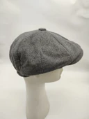 Erkek Klasik Kasket Sekiz Parça Gri Renk - 8