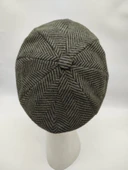 Çizgili Modern Erkek Klasik Kasket Yeşil Renk - 8