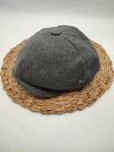 Erkek Klasik Kasket Sekiz Parça Gri Renk - 6