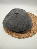 Erkek Klasik Kasket Sekiz Parça Gri Renk - 7