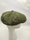 Kadife Kumaş Klasik Erkek Kasket Modern Tarz Yeşil Renk - 8